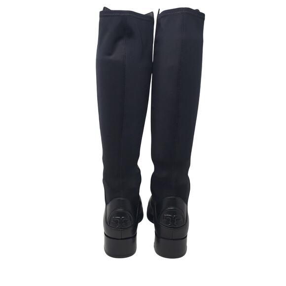 Tory Burch Caitlin Riding Stretch Tall Boot Leather Suede Black 33139 Size 6.5 - Picture 6 of 12
